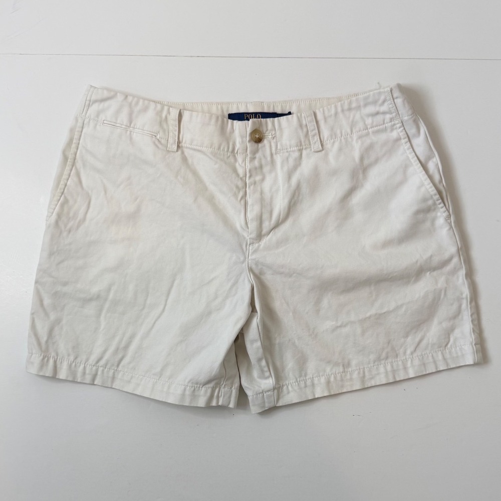 Polo Ralph Lauren Chino Shorts Womens 0 White Twill